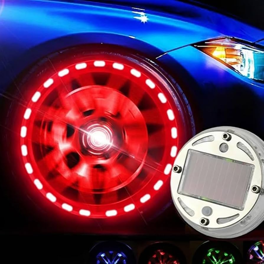 Amazon.co.jp: タイヤホイールライト ホイールキャップLEDライト 車用